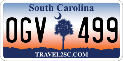 SC license plate OGV499
