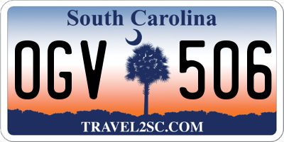 SC license plate OGV506