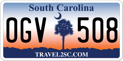SC license plate OGV508