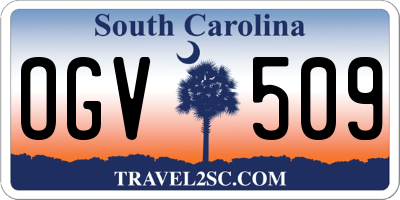 SC license plate OGV509