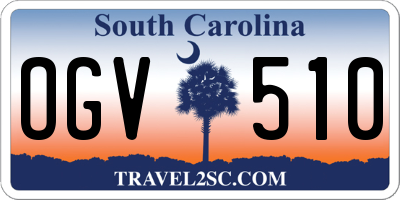 SC license plate OGV510