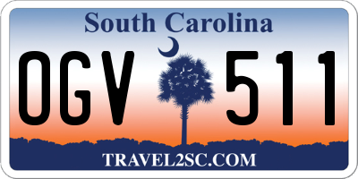 SC license plate OGV511