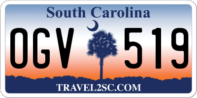 SC license plate OGV519