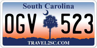 SC license plate OGV523
