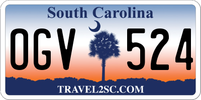 SC license plate OGV524