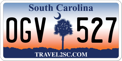 SC license plate OGV527