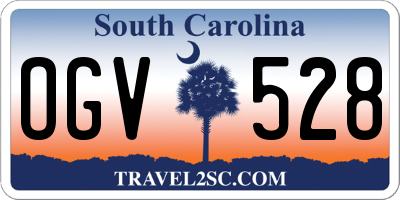 SC license plate OGV528