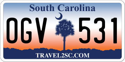 SC license plate OGV531