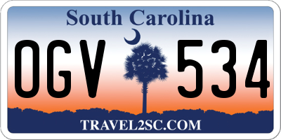 SC license plate OGV534