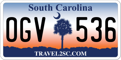 SC license plate OGV536