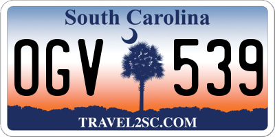 SC license plate OGV539
