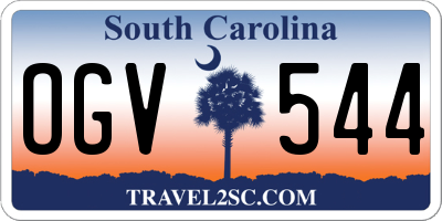 SC license plate OGV544