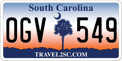 SC license plate OGV549