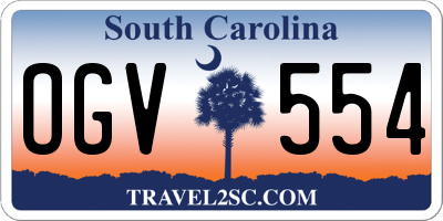 SC license plate OGV554