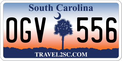 SC license plate OGV556