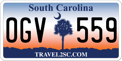SC license plate OGV559