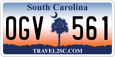 SC license plate OGV561