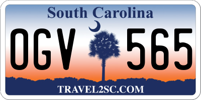 SC license plate OGV565