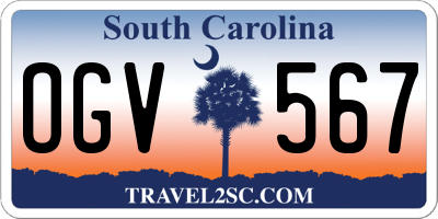 SC license plate OGV567