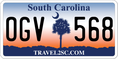 SC license plate OGV568