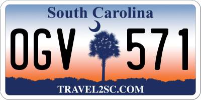 SC license plate OGV571