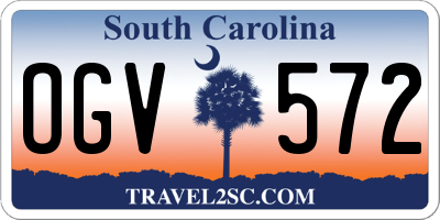 SC license plate OGV572