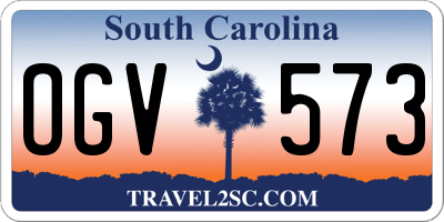 SC license plate OGV573