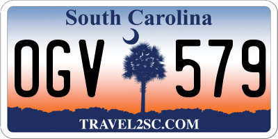 SC license plate OGV579