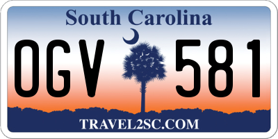 SC license plate OGV581