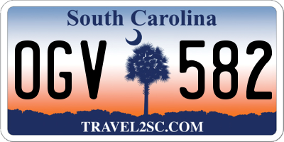 SC license plate OGV582