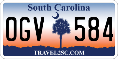 SC license plate OGV584