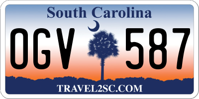 SC license plate OGV587