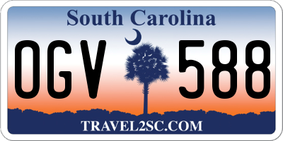 SC license plate OGV588