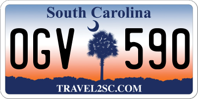 SC license plate OGV590