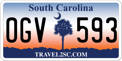 SC license plate OGV593