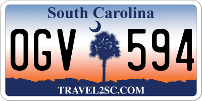SC license plate OGV594