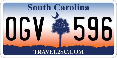 SC license plate OGV596