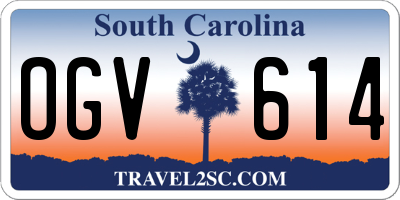 SC license plate OGV614