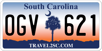 SC license plate OGV621