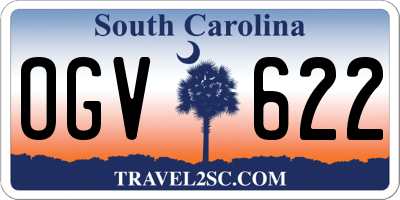 SC license plate OGV622