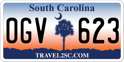 SC license plate OGV623