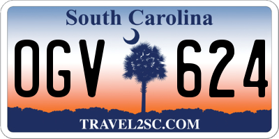 SC license plate OGV624