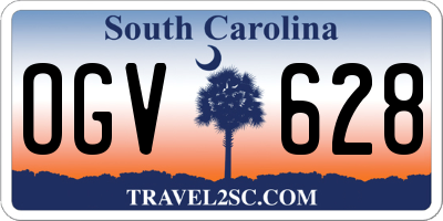 SC license plate OGV628