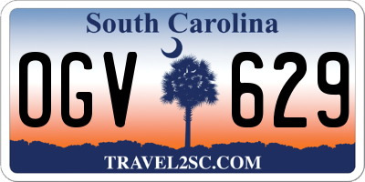 SC license plate OGV629