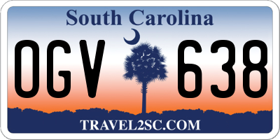 SC license plate OGV638
