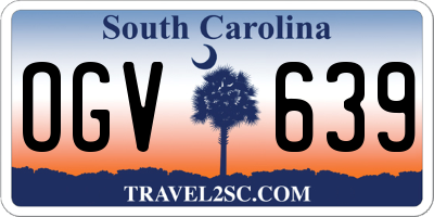 SC license plate OGV639