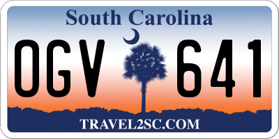 SC license plate OGV641