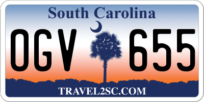 SC license plate OGV655