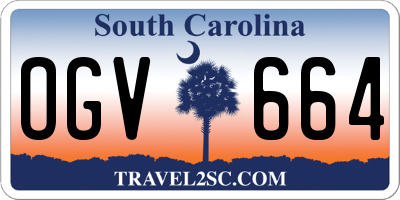 SC license plate OGV664