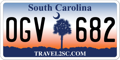SC license plate OGV682